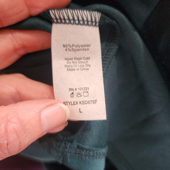 Charlotte Russe Green‎ Short  A-line Dress Lace Bodice Spaghetti Strap Large - Picture 6 of 6